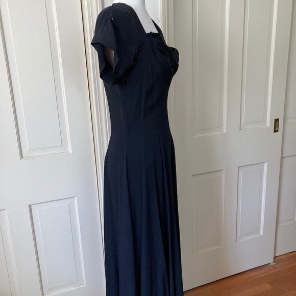 Vintage 1980's Flared Dress w Embellishments - Picture 11 of 15